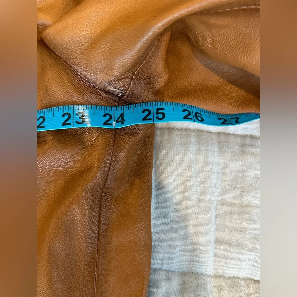 Marcello Sport Buckskin Leather Vintage Sport Jacket detailed Stitching Size XL
